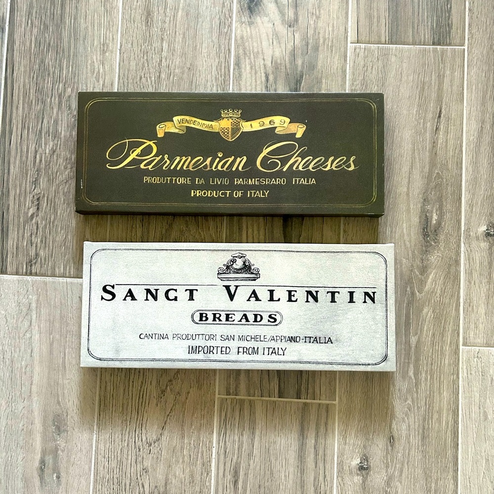 Italian wall decor 20” long, 8” tall, 1.5” deep